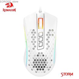 MICE Redragon Storm M808 USB Wired RVB Gaming Ultralight Honeycomb Mouse 12400 DPI Programmable Computer Gaming Mouse Y240407