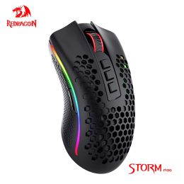 MICE Redragon Storm Pro M808KS RGB USB 2.4G Wireless Gaming Mouse 16000 DPI Programmeerbaar Ergonomisch voor Gamer MICE Laptop PC