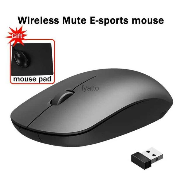 Souris Ryra Bluetooth Wireless Mouse 2.4g USB Silent pour ordinateur portable PC Mini Ultra Thin Mode Battery Game H240407
