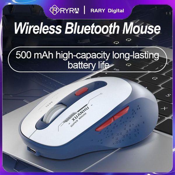 Souris RYRA double mode Bluetooth 2.4G souris sans fil type-c souris ergonomique silencieuse rechargeable pour ordinateur portable PC DPI souris de jeu réglable 230831