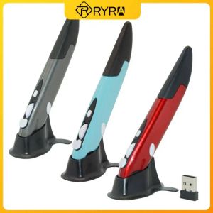 Souris Ryra haute qualité 2.4G sans fil souris stylo personnalité créative verticale stylo stylet batterie souris adaptée pour ordinateur portable PC