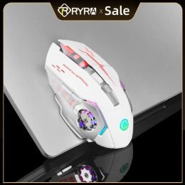 Souris RYRA T2 nouvelle charge souris sans fil muet jeu de bureau ordinateur portable Bluetooth double mode souris sans fil