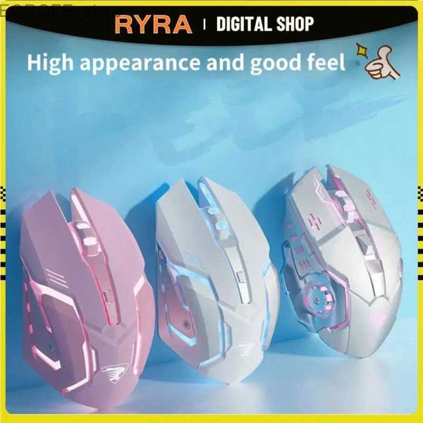 Ratica Ryra Wired retroiluminado Ratón Competitivo Gaming Gaming Mouse Oficina de cuaderno luminoso MOUSE 3200DPI 4 Llaves de escritorio ergonómico Computadora Y240407