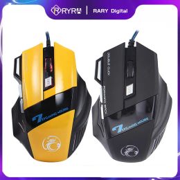 Muizen RYRA Bedrade Gaming Muis USB Computermuis Gaming RGB Backlight Mause Gamer Muis 7 Knoppen 5500/3200 DPI LED Game Muizen Voor Laptop