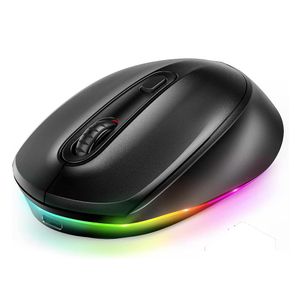 Muizen Seenda Bluetooth draadloze muis Oplaadbare oplichtende 2.4G-muis met LED-regenboogverlichting voor computerlaptop Android Mac Windows