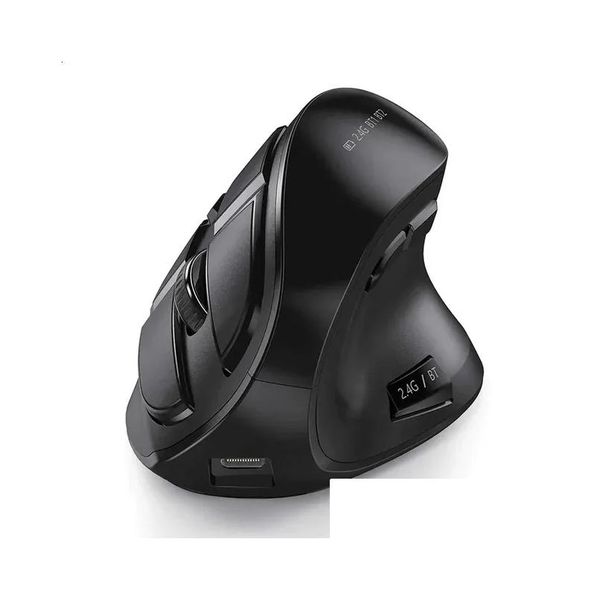 Ratones Seenda Recargable Ratón vertical Bluetooth 5.0 3.0 Inalámbrico para PC portátil Ipad 2.4G USB Ergonómico Gaming 240119 Drop Delivery C Otaqz