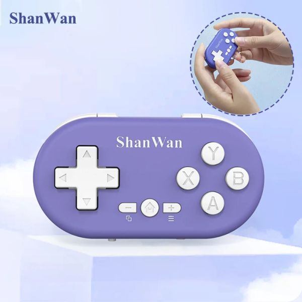 MICE SHANWAN MICRO WIRESS WIRESS BLUETOOTH CONTRÔLEUR POCHETSIFED MINI GAMEPAD POUR SWITCH / Android / iOS et Windows Facile à transporter