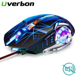 Souris souris silencieuse rvb couleur respiration souris de jeu 3200DPI 6 boutons souris ergonomique USB souris filaire pour PC ordinateurs portables souris d'ordinateur