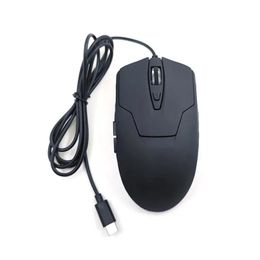 Ratones Silenciosos Ratón de oficina con cable 1600 ppp 6 botones Tipo C y USB Óptico para computadora de escritorio Juego de computadora Computadoras de entrega Netwo Otfp0