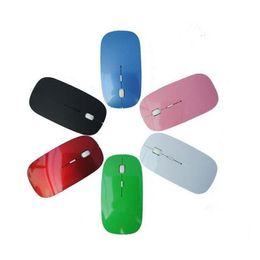 Muizenstijl Candy Color TRA Dun Wireless Mouse en ontvanger 2.4G USB Optische Colorf Speciale aanbieding Computer Drop Delivery Computers N DH2EZ