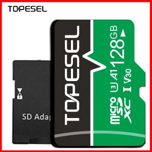 Topesel Cartes Micro SD 64 Go Carte mémoire Microsd Classe 10 Haute Vitesse 128 Go 256 Go U3 4K Hd Tf Carte Flash pour Téléphone Drone Caméra