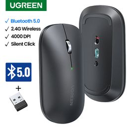 Souris UGREEN Mouse sans fil Bluetooth silencieux 4000 DPI pour tablette ordinateur portable PC mince silencieux 2.4G 221027
