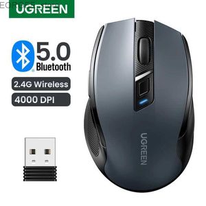 MICE UGREEN WIRESS SOUTION BLUETOOTH 5.0 Ergonomic Mouse 4000DPI 6 MUTE BOUTON MONDE POUR Tablette MacBook PC PC 2.4G Souris Y240407