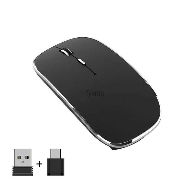 MICE ULTRALIGHT PORTABLE NOUVEAU COURES SOURES DE TYE-C DOURNE 2,4G Double récepteur Silencieux Raton Gaming Inalambrico MacBook rechargeable H240407