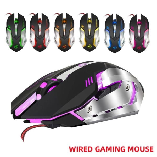 Souris USB Wire Gaming Mouse, amélioration d'expérience de jeu, 6 boutons moteur optique