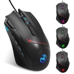 Souris USB filaire souris de jeu 9 boutons Macro Programmable RGB lumière lumineuse 7200 DPI réglable bureau PC souris de jeu