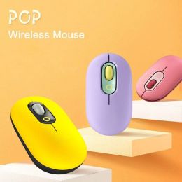 Souris UTHAI POP Cartoon Mini souris sans fil Bluetooth adaptée à la tablette portable 0fficeOpération multi-écran DPI réglable