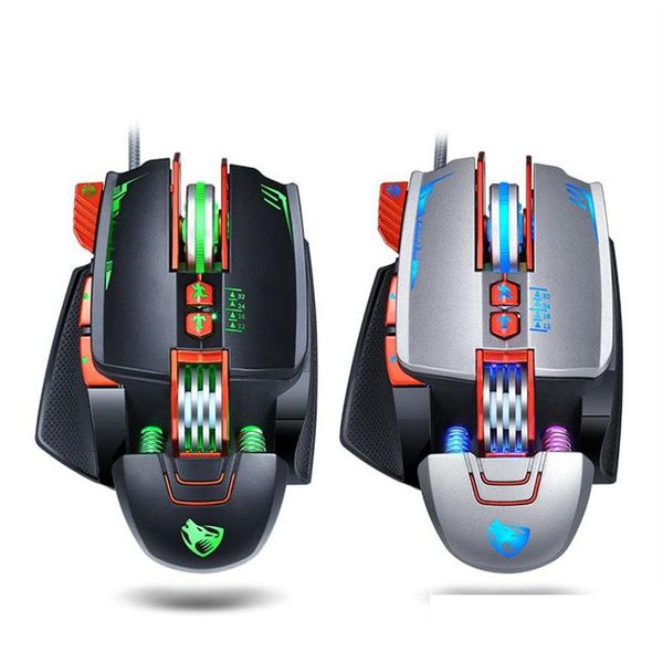 Ratones V9 Mecánico Gaming Mouse General Athletic para computadoras portátiles Home Office Drop Entrega Computadoras Redes Teclados Entradas Dhmio