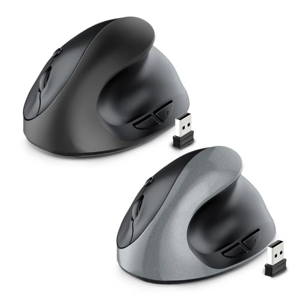 Ratones Ratón inalámbrico vertical Ratón de mano Ratón ergonómico 1xAA con batería Ratones de 6 botones 1600Dpi para computadora portátil