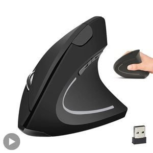 Souris Souris USB verticale sans fil conforme à l'ergonomie rechargeable portable console de jeu PC ordinateur portable Mause accessoire de jeu souris 231101