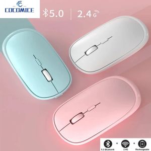 MICE W1 Pebble opladen Wireless Mouse Business Office Computeraccessoires stille muis blauw roze witte muizen