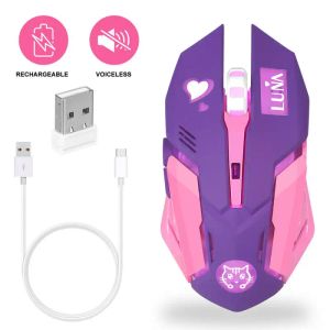 Rate Wired Gaming Mouse Comports Professional de eSports Mouse 2400 DPI Monado silencioso retroiluminado para la computadora portátil LOL Data PC