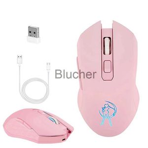 Souris sans fil rétro-éclairé rose souris de jeu optique rechargeable ergonomique Sailor Moon coloré Mause fille femmes souris silencieuses 3200DPI x0706