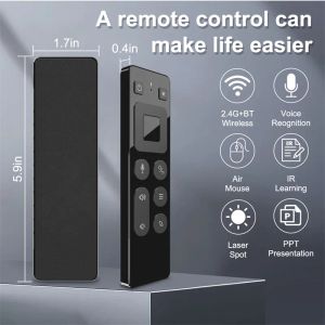 Ratones inalámbricos Bluetooth Air Fly Mouse Control remoto por infrarrojos portátil 2.4G Voz Mini USB Air Mouse para PC Android TV Box Smart TV