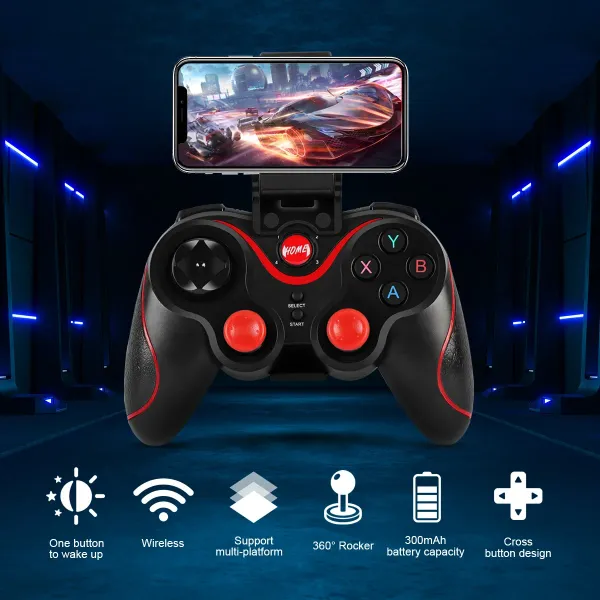 Souris sans fil Bluetooth Gamepad PC Controller de jeu Joystick pour le téléphone mobile Android Box Playstation 3 Tablet PC MG09