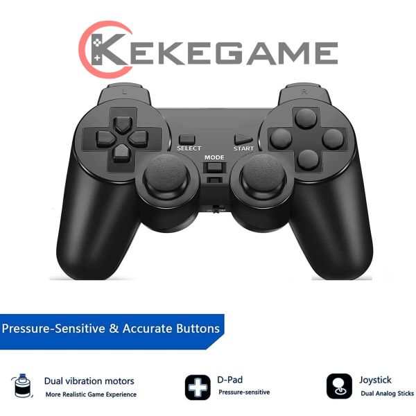 Rate Wireless Controller 2.4G GamePad Joystick de vibración dual para la consola PS2 Joypad USB PC Juego Controle