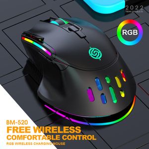 Souris souris de jeu sans fil 2.4G avec récepteur USB 3200DPI réglable 10 touches souris optique ergonomique rétroéclairée pour PC/ordinateur portable Gamer