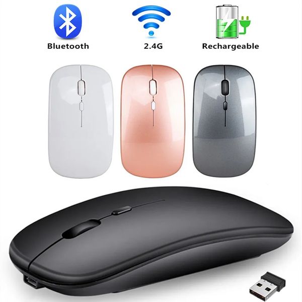 Souris souris sans fil Bluetooth souris de chargement ordinateur sans fil souris silencieuse ergonomique Mini souris USB ordinateur portable souris optique 231101