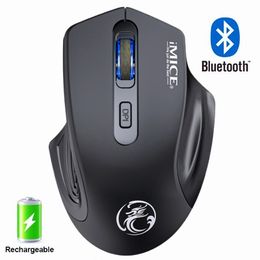 Ratones Ratón inalámbrico Ratón Bluetooth Recargable Computadora Wirless Gaming Ergonómico Silencioso Usb Mause Gamer para computadora portátil Pc 221027