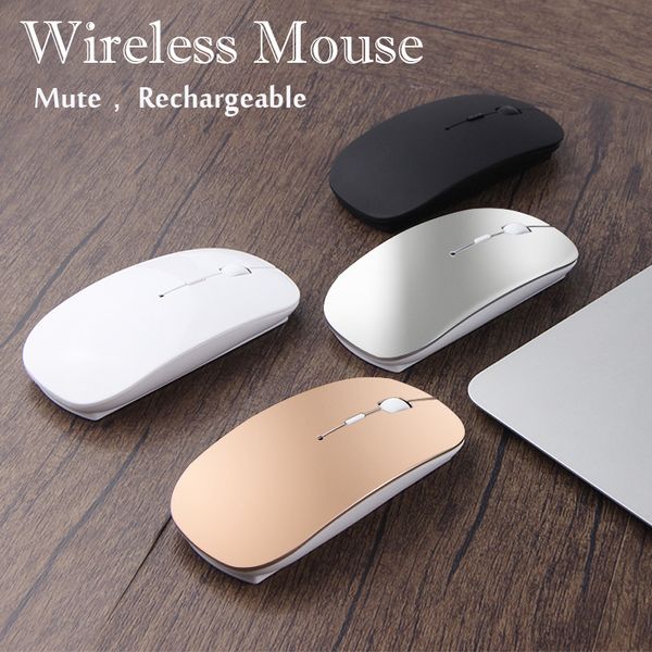 Souris sans fil Bluetooth Rechargeable ordinateur silencieux ergonomique Mini USB optique pour PC portable 230301