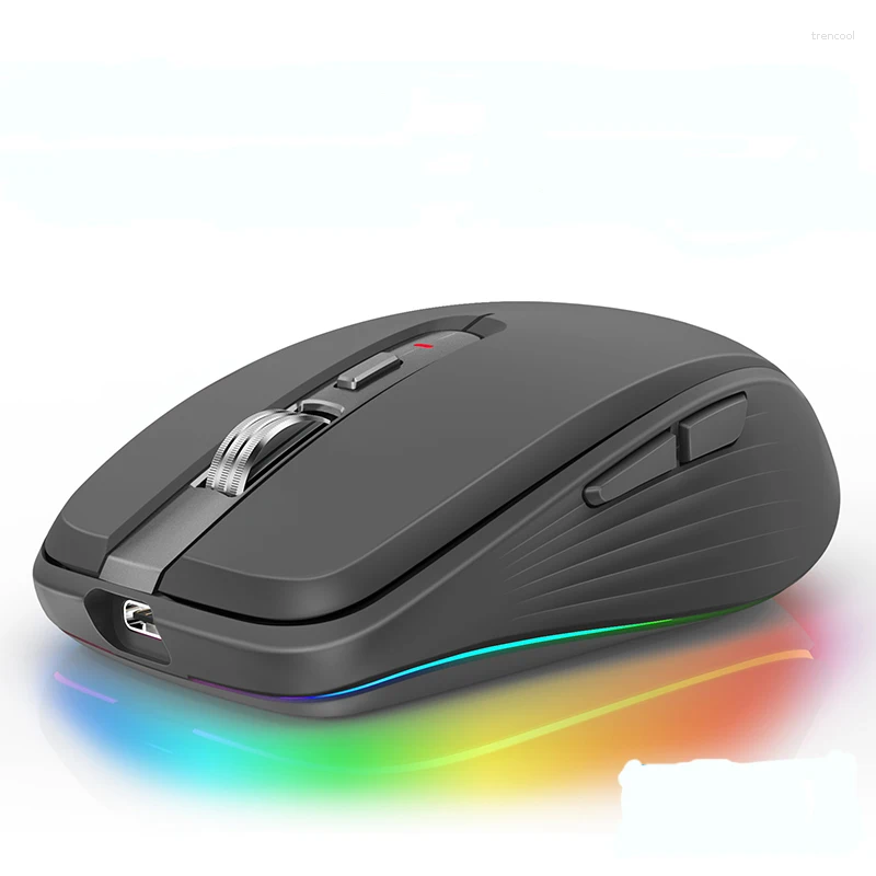 Mice Wireless Mouse Bluetooth Rechargeable Ultra-thin Silent LED Colorful Backlit Gaming For IPad Computer Laptop PC