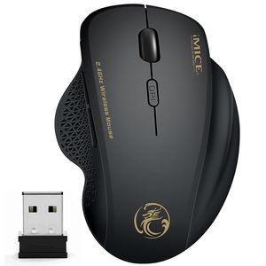 Ratones Ratón inalámbrico Ergonómico Computadora PC Óptico Mause con receptor USB 6 botones 2.4Ghz 1600 DPI para computadora portátil 221011