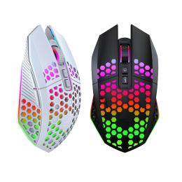 Souris sans fil souris pour ordinateur portable de souris de jeu rechargeable bureau usb wireless rgb souris pc souris plaqueur rgb 1600 dpi led backlit silent