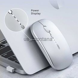 Mäuse Drahtlose Maus Wiederaufladbare Silent Power Display Einstellbare DPI Smart Stay Ergonomische Computer Mause Für Laptop PC Macbook Büro J230606