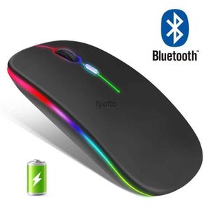 Souris sans fil souris RGB Bluetooth Gaming Paming de charge silencieuse Ergonomic Felt with LED Backlight USB adapté aux ordinateurs portables PC H240407