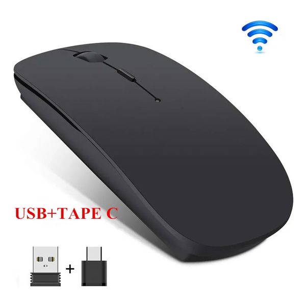 Souris souris sans fil souris PC silencieuse souris de chargement 2.4G USB bande C souris optique pour ordinateur portable Tabelt Smartphone 231101