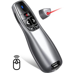 Présentateur sans fil de souris avec fonction de souris d'air Remote commande du pointeur de lumière rouge pour présentation Powerpoint PPT Flip Pen pour PC