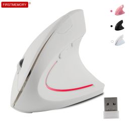 Souris sans fil souris verticale droite souris de jeu ergonomique 2.4G 1600 DPI USB poignet optique souris saine pour ordinateur PC