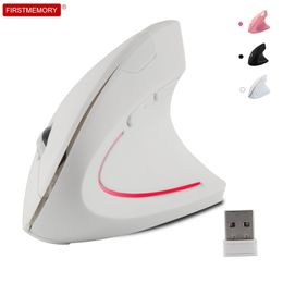 Souris sans fil main droite souris verticale ergonomique jeu 2.4G 1600 DPI USB poignet optique sain Mause pour ordinateur PC 221027