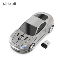 Souris Souris de voiture de sport sans fil 2,4 GHz, souris de jeu, nouveau matériau Abs, 1600 dpi, souris optique à 3 boutons avec interface USB pour ordinateur de bureau/lapop