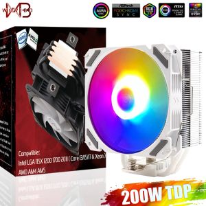 Muizen wovibo 120 mm cpu koeler ventilator pwm 4pin argb rgb voor LGA 1150 1151 1155 1200 1700 2011 x79 x99 am2 am3 am3 stille radiator