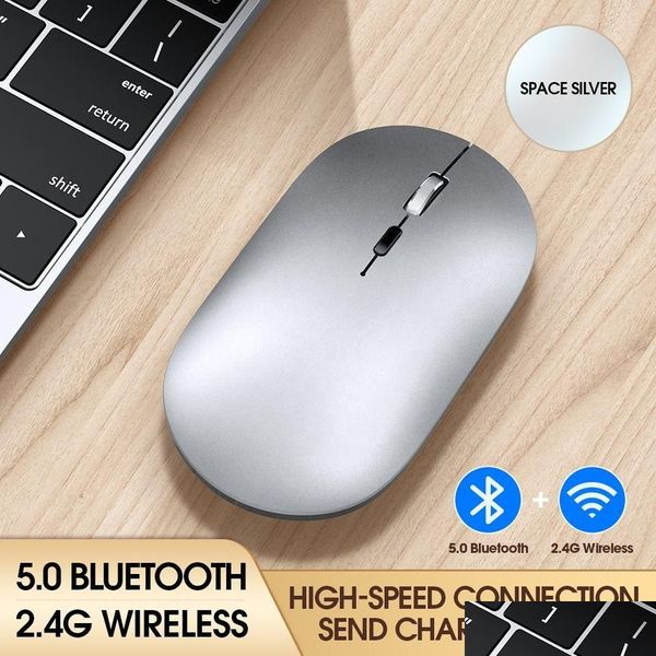 MICE X2 Bluetooth sans fil pour ordinateur ordinateur portable tablette rechargeable remplacement 500mAh ordinateur de livraison de gouttes de souris Apple Portable Otjuz