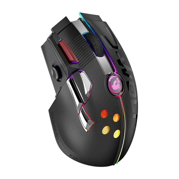 Ratones X6 Gaming Mouse 2.4G Inalámbrico Tipo-C Ratón mecánico de modo dual con cable 12000 Dpi Joystick recargable para computadora portátil T221012JHO5CL2J