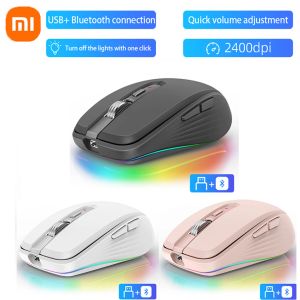 Muizen xiaomi draadloze muis USB Computer Bluetooth muis stille ergonomische muis oplaadbare 2400 dpi gamer geruisloze muis voor laptop