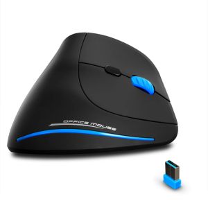 MICE Zelotes F35a Verticale draadloze gaming Muis Verstelbare 2400DPI Optische 2.4G -muizen