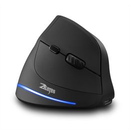 Souris ZELOTES F35B souris de jeu sans fil 2.4G + BT3.0 + BT5.0 souris verticale ergonomique trois modes 3 vitesses réglable DPI pour ordinateur portable PC